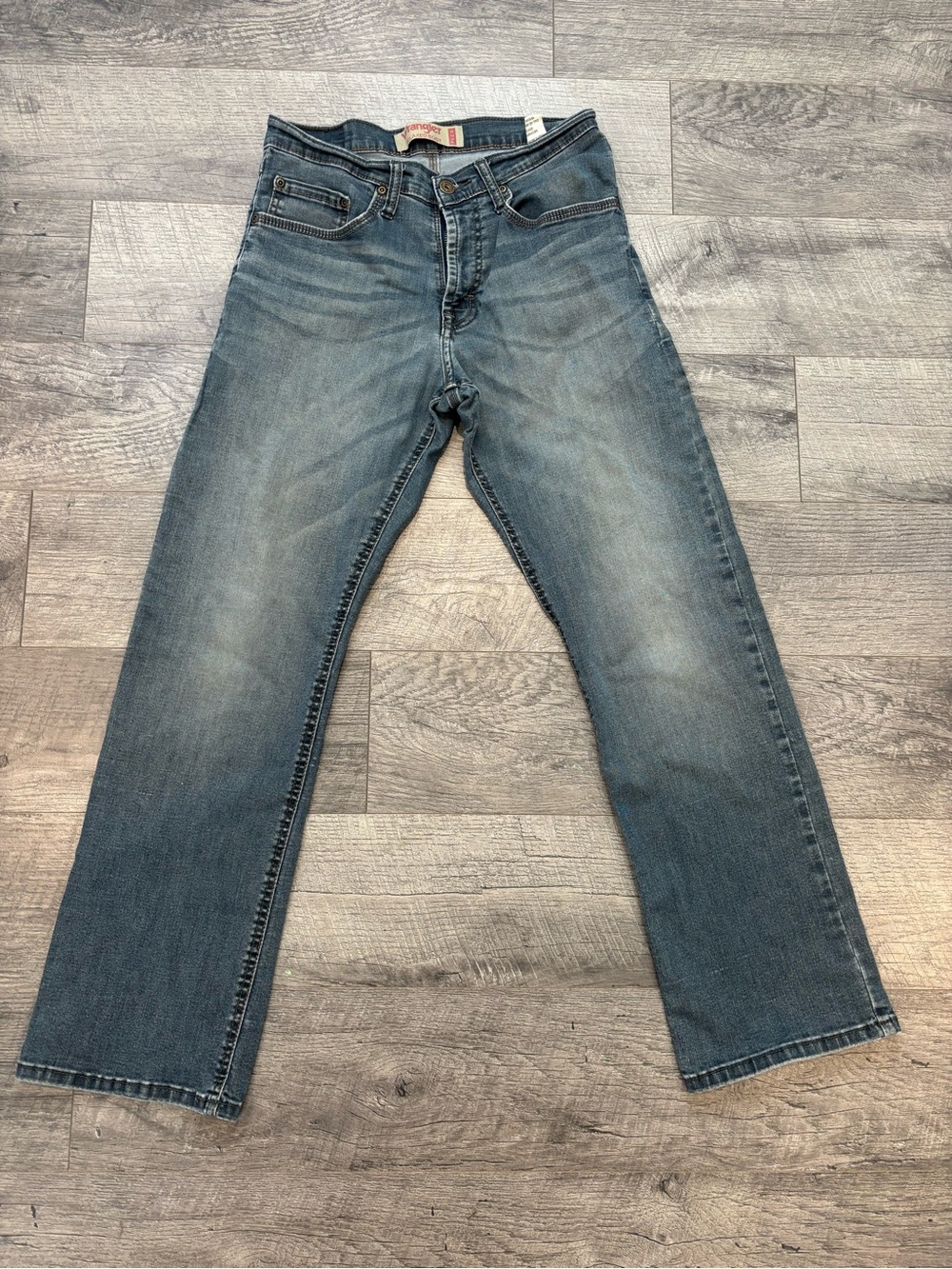 Wrangler Straight Fit Denim Jeans - Faded Blue